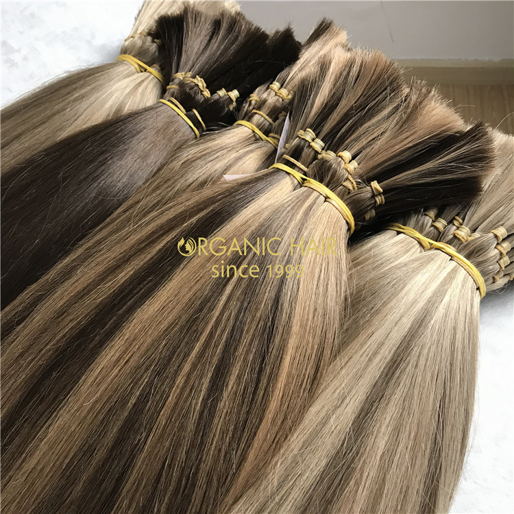 Human full cuticle hair bulk hair extensions on sale X 176